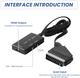 Конвертер SCART–HDMI 1080P з USB-кабелем, відео-аудіо адаптер для телевізора, проєктора, DVD, VHS і приставок - зображення 7