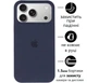 Чохол Silicone Premium case з захистом камери для iPhone 17 Pro Full Camera Protective dark blue 2576 - изображение 1