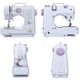 Портативна електрична швейна машинка Sewing Machine 505/1250, 12 програм строчок, реверс, підсвічування, педаль, автоматичне намотування нитки, компактна та легка - изображение 7