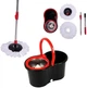 Швабра з віджимом Spin Mop з відром і центрифугою, швабра для підлоги з мікрофіброю, система легкого прибирання без відер і брудних рук - изображение 1