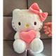 Мягкая игрушка Китти по мотивам аниме Хэллоу Китти Hello Kitty Белый котенок 23х17см - изображение 2