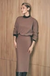 Кофта с итальянской костюмки XXL-3XL. Коричневый - изображение 3