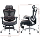 Крісло офісне Sihoo Doro C300L Mesh Black with footrest (Doro-C300L-A3-101-JT) - зображення 7