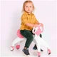 Ходунки-беговел BABY WALKER 4 колеса рожеві для малюків від 9 місяців з регульованою висотою та зручними ручками - зображення 6