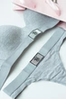 Комплект белья Victoria's Secret Cotton Lightly Lined Wireless Bra Shine Patch Grey Set 34C-S - изображение 7