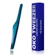 Пинцет для бровей скошенный OKO Blue Magic Premium Limited Edition, ручная заточка - изображение 3