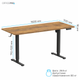 Стол с электрорегулировкой высоты OfficePro ODE1670DW Dark Wood/Black - изображение 7
