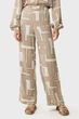 Жіночі бежеві брюки з візерунком Graphic pants Mexx 34 MF007001751W - изображение 1