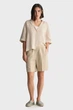 Жіночі бежеві лляні шорти REL LINEN BLEND PULL ON Gant 36 4020096 - изображение 4