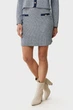 Жіноча синя твідова спідниця Classic jacquard skirt Mexx L MF007401451W - изображение 1