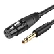 Аудіокабель Ugreen AV131 Jack 6.3 мм – XLR 2 м чорний - изображение 1