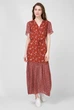 Жіноча бордова сукня з візерунком MIX PRINT Gant 34 4503084 - изображение 1