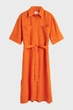 Жіноча помаранчева лляна сукня REL LINEN SS SHIRT DRESS Gant 36 4503319 - изображение 8