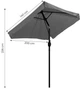 Parasol ogrodowy ModernHome by Multistore MultiGarden SL-UM019 DARK GREY - obraz 7