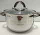 Кастрюля из нержавеющей стали с крышкой Bohmann 18 см, 2.9 л (BH-1418) - изображение 1