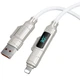 Дата кабель HOCO U152 Fortune 4in1 Type-C to Lightning/Type-C to USB 240W (1.2m) (Light Gray) (250938) - изображение 4