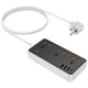 Удлинитель HOCO AC8A Storm (PD30W/1C/3A/3xSocket) (1.5m) (Black) (209782) - изображение 4
