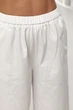 Свободные укороченные котоновые брюки с рюшами Lurex Молочный M (1605) - изображение 4