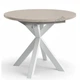 Стол кухонный раскладной RoMax Oscar Slide 80x80 см (110x80см) Loft Кашемир/Белый - изображение 1