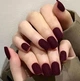 Накладные ногти Nail марсала матовые, квадрат, короткие, 24 шт - изображение 1