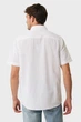 Чоловіча біла лляна сорочка BRANDON Basic linen shirt short sleeve Mexx XL MF007200251M - изображение 3