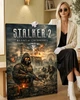 Картина Сталкер з протигазом зброєю та аномалією - Stalker 2 - 80х120 см - изображение 3
