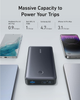 Повербанк Anker 537 Power Bank 24000 mAh 65W швидка зарядка PD USB-C 3 порти потужний павербанк для ноутбука MacBook iPhone Samsung планшета універсальний power bank з кабелем - зображення 3