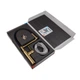 Смеситель для кухни MIXXUS PREMIUM PULL 017 BRUSHED GOLD REFL.BLACK (Кол.мат.зол.+сил.чор.) (MI8280) - изображение 3