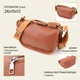 Сумка кросс-боди через плечо женская из натуральной кожи средняя Vintage leather-22906 Коричневая - изображение 16