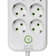 Удлинитель сетевой белый на 6 розеток для ежедневного использования 4 USB-A + 2USB Type-C длина кабеля 5 м корпус из ABS-пластика - изображение 8