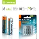 Батарейка ColorWay AAA LR03 Alkaline Power (щелочные) * 8 blister (CW-BALR03-8BL) - изображение 2