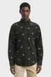Чоловіча темно-зелена сорочка з візерунком EMBROIDERED Gant M 3250232 - изображение 1