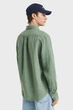 Чоловіча зелена лляна сорочка REG GMNT DYED LINEN SHIRT Gant XL 3240120 - изображение 3