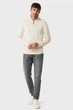 Чоловіча бежева кофта MATEO Premium knit sweater half zip Mexx M MF006601451M - изображение 2