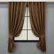 Комплект коротких штор VR-Textil Лен Мешковина № 1922ш Коричневый 130х170 см 2 шт (35-0433) - изображение 1