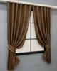 Комплект коротких штор VR-Textil Лен Мешковина № 1922ш Коричневый 130х170 см 2 шт (35-0433) - изображение 2