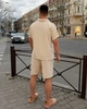 Костюм-двойка мужской трикотажный из эластана Лакоста с футболкой-поло и шортами летний G&M k-129411 58-60 Размер цвет бежевый - изображение 2