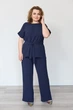 Костюм жіночий Estilo повсякдений-casual креп синій 02-110 56р - зображення 1