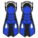 Ласты тренировочные короткие с открытой пяткой Cima 7646 размер L-XL (42-47) Black-Blue - изображение 2