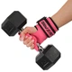 Накладки для підтягування та тяги атлетичні LivePro Lifting Wrist Wraps 8757 комплектація 2шт Pink-Black - зображення 5