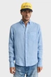 Чоловіча блакитна лляна сорочка REG GMNT DYED LINEN Gant XL 3240120 - изображение 1
