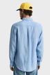 Чоловіча блакитна лляна сорочка REG GMNT DYED LINEN Gant XL 3240120 - изображение 3