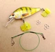 Воблер Bionic Minnow GOBASS ОКУНЬ ЗЕЛЕНЬ 70мм 11г плаваючий Floating Гучний має рухомі металеві кульки до рибалки блешня спінінга ловлі хижака щуку окуня щуки судака жереха риболовлі хижої риби - зображення 2