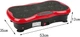 Тренажер виброплатформа Minexo VIBRO SLIM SHAPER PRO 51x30 см с пультом ДУ и эспандерами для тренировки мышц Красная - изображение 6