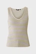 Жіноча майка з візерунком Stripe lurex knit top Mexx S MF006605651W - изображение 5