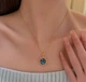 Изящный нежный женский комплект набор украшений цепочка подвеска серьги с Звёздное небо из медицинской стали - изображение 6