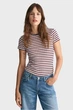 Жіноча футболка у смужку STRIPED RIBBED Gant XS 4200837 - изображение 1