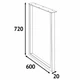 Опора для столу AVVS 720x600x20 Loft 50/30 Чорна - зображення 2