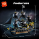 Конструктор пиратский корабль Black Sail 801 деталь, большой корабль пиратов с парусами и пушками, модель корабля на подставку - изображение 2