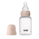 Пластикова пляшечка BIBS Bottle Round Silicone 150 мл Slow Flow (повільний потік) Розовая - изображение 1